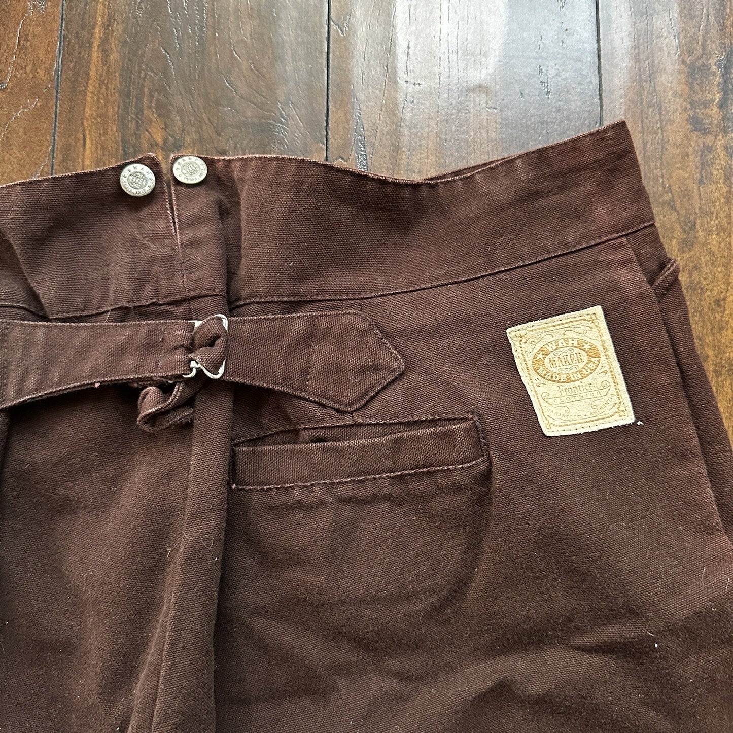 VTG Mens Frontier Maker USA Outdoor Pants Buckleback Cowboy 42 Brown Western