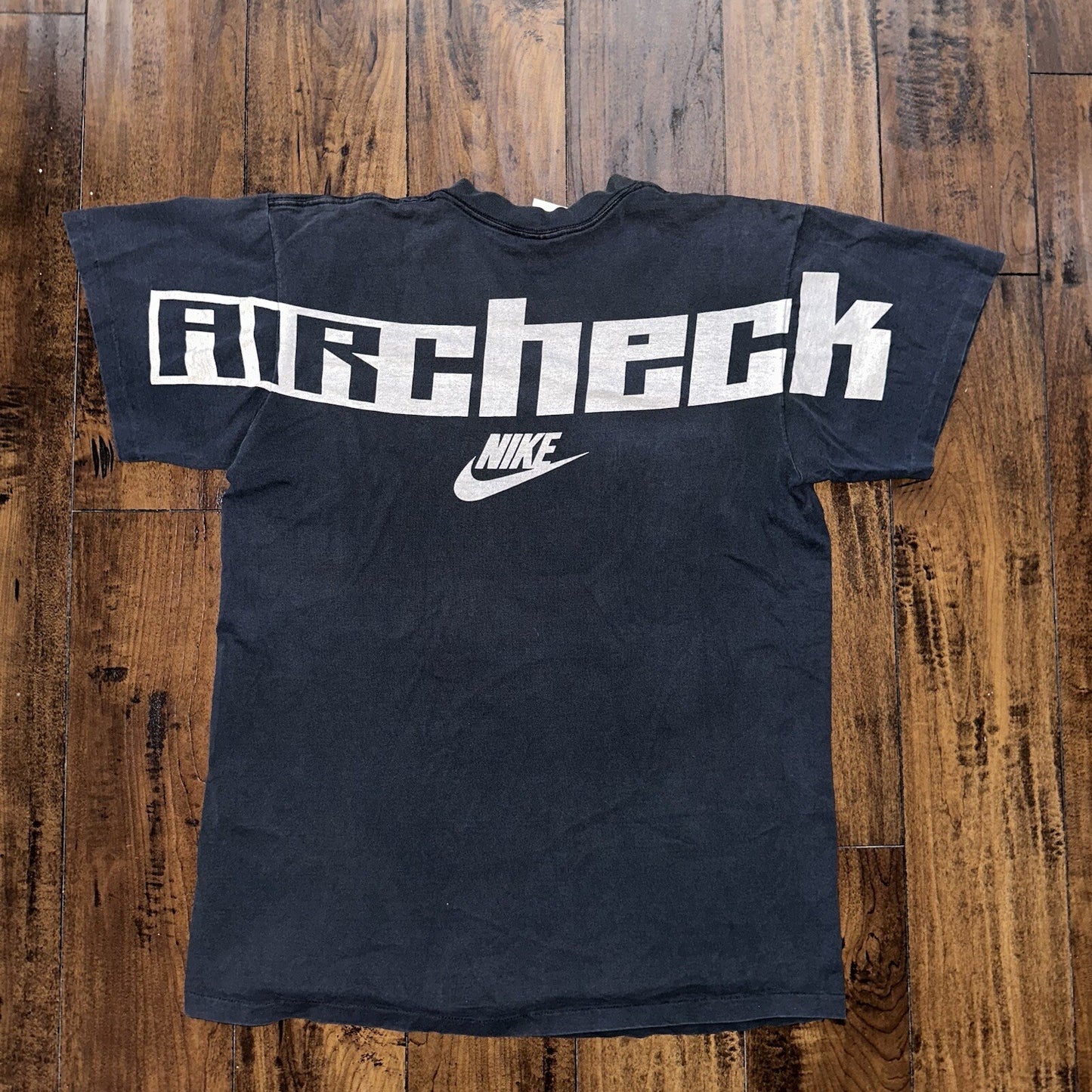 Nike Vintage T Shirt Mens XL AIR CHECK Rap Jordan Music Flight Track Sneakers