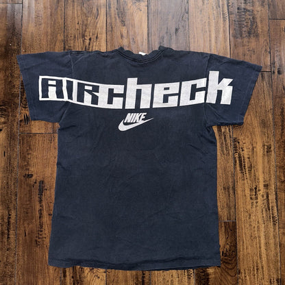 Nike Vintage T Shirt Mens XL AIR CHECK Rap Jordan Music Flight Track Sneakers