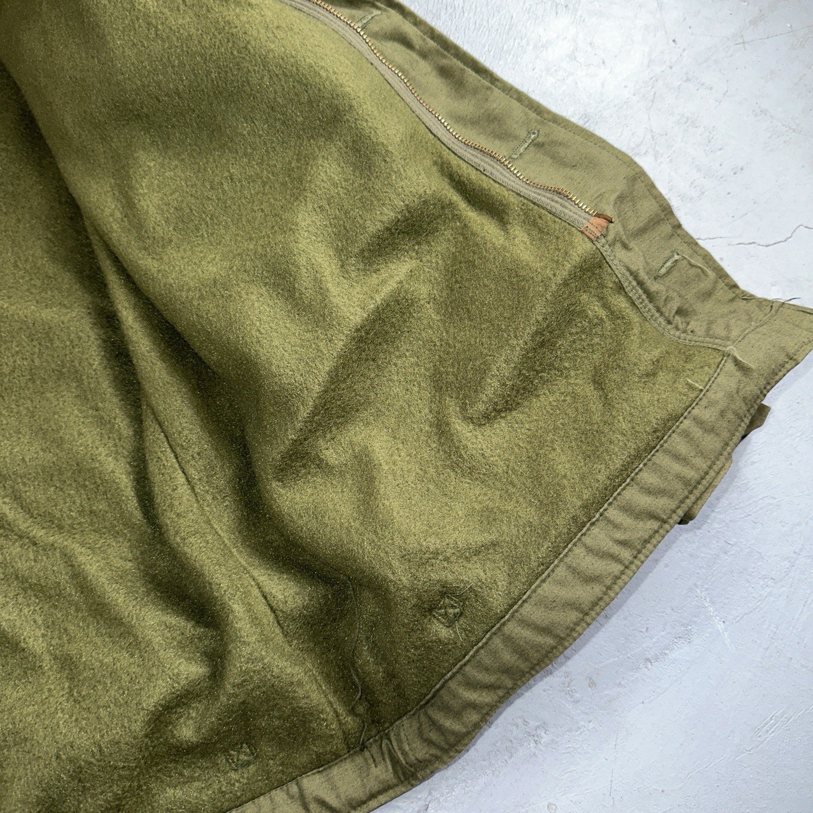 VTG 60s USN US Navy Military A-2 Intermediate Cold Weather Deck Jacket Stencil