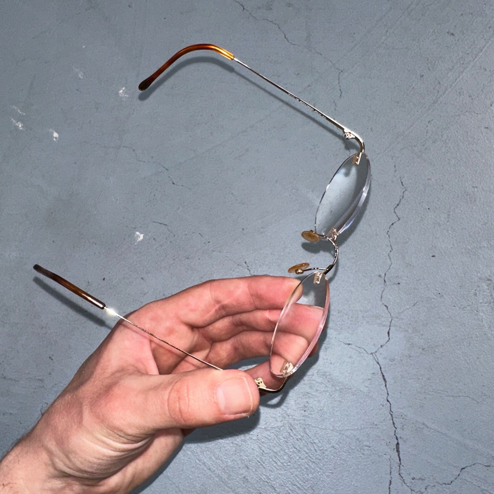 Safilo Design SD 3100 RX500 Eyeglasses Frames Rimless Titanium Gold 00-17-135