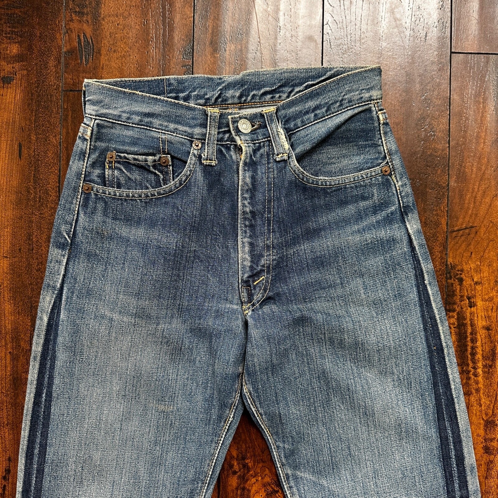 Vintage LEVIS 501XX Jeans Big E 1960s Denim Redline Selvedge 25x29 USA 60s 505