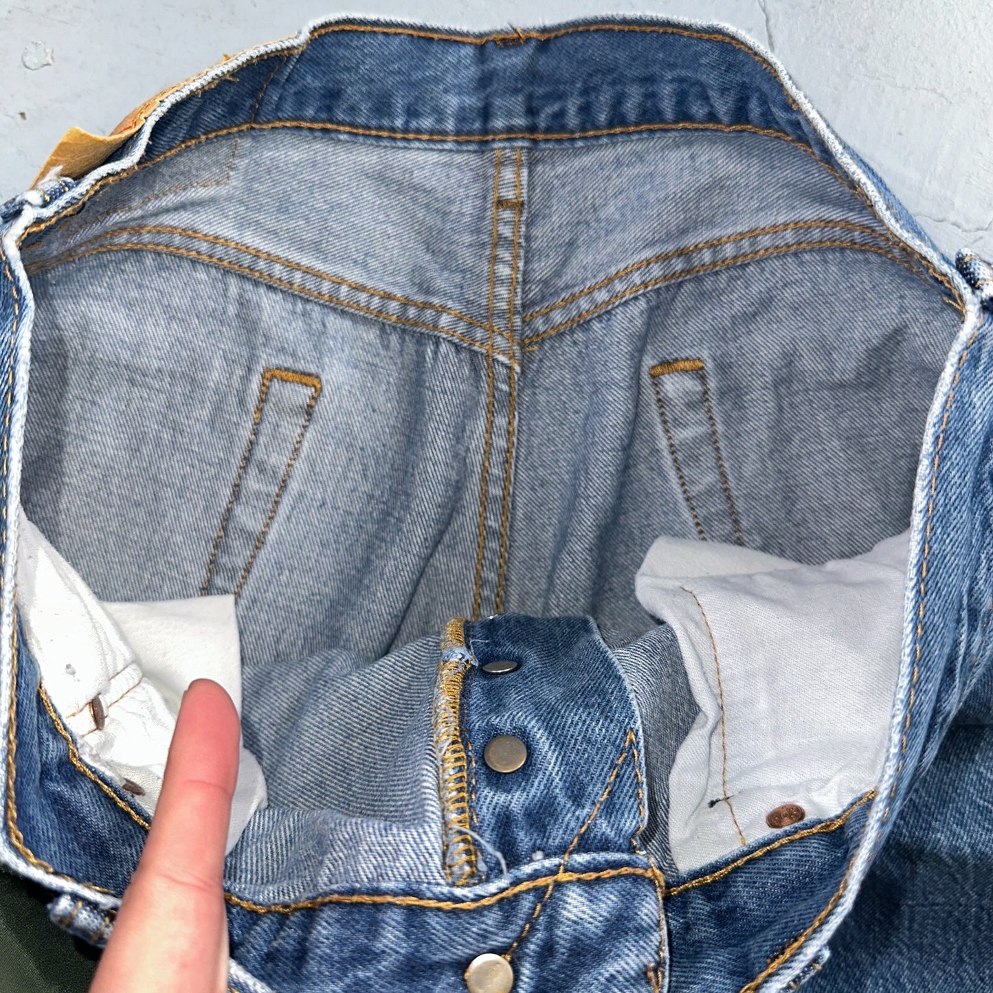 Levis 501 Y2K XX Straight Leg Jeans Blue VTG Med Wash 36x38 Act 33x33