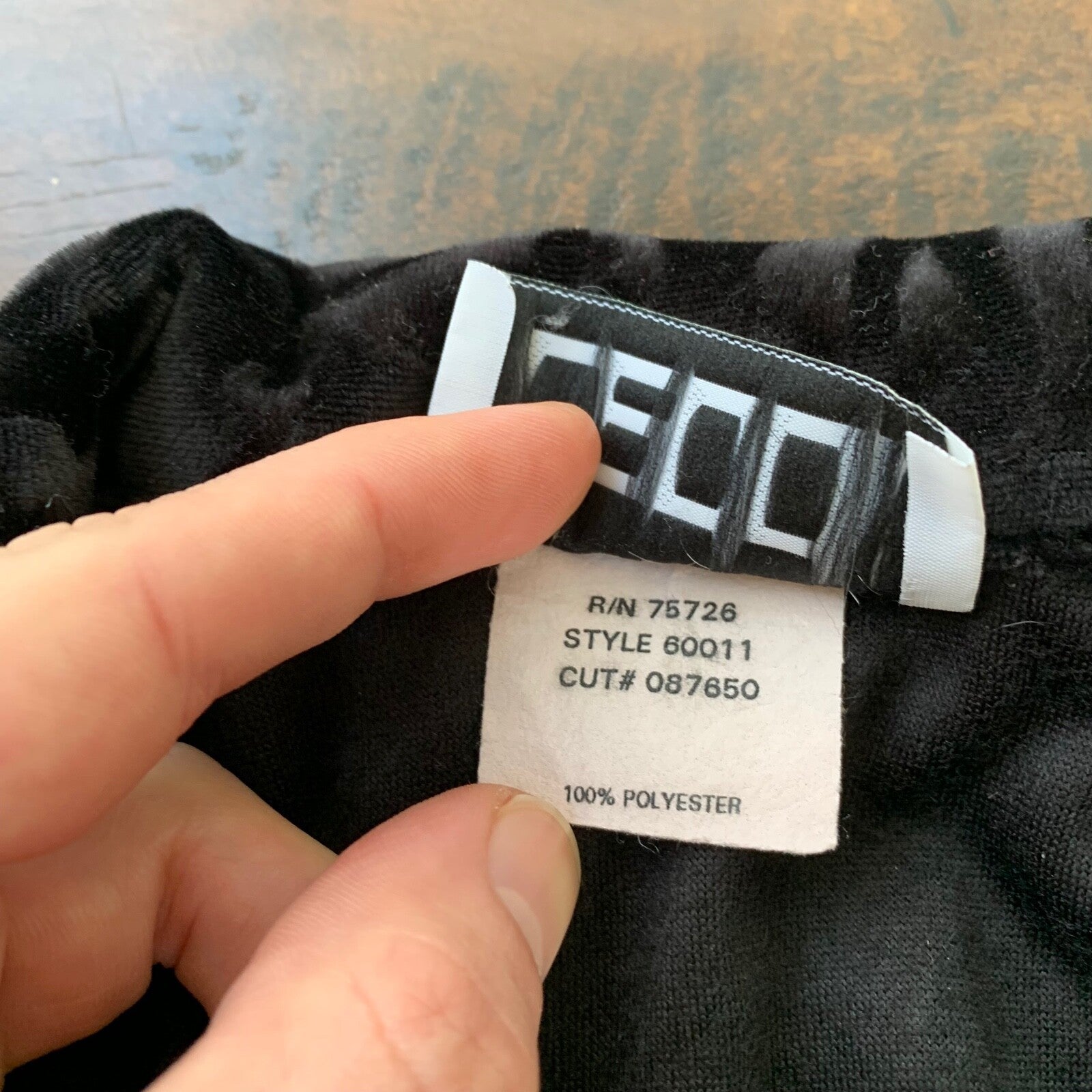 Womens Teddi Zip Up Jacket Size Large L Black Figure 80s 90s USA Cool 