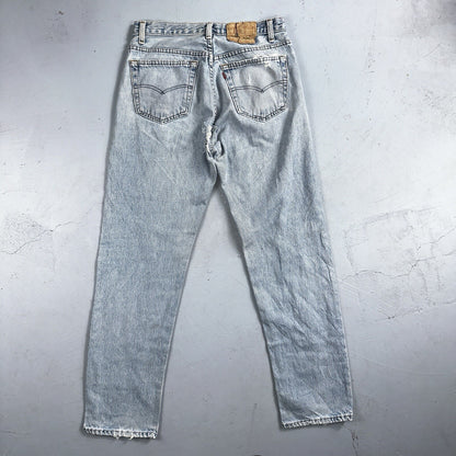 Levis 501 Vintage 90s Straight Leg Jeans 32x30 80s Light Wash Act 28x30 Thrashed