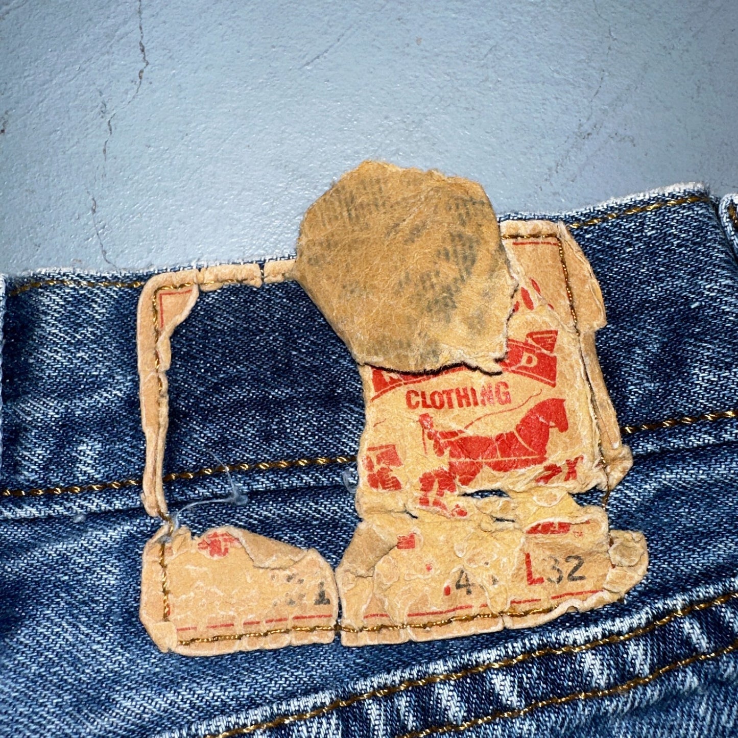 Levis 501 Y2K XX Straight Leg Jeans Blue VTG Light Wash 40x32 Act 40x30