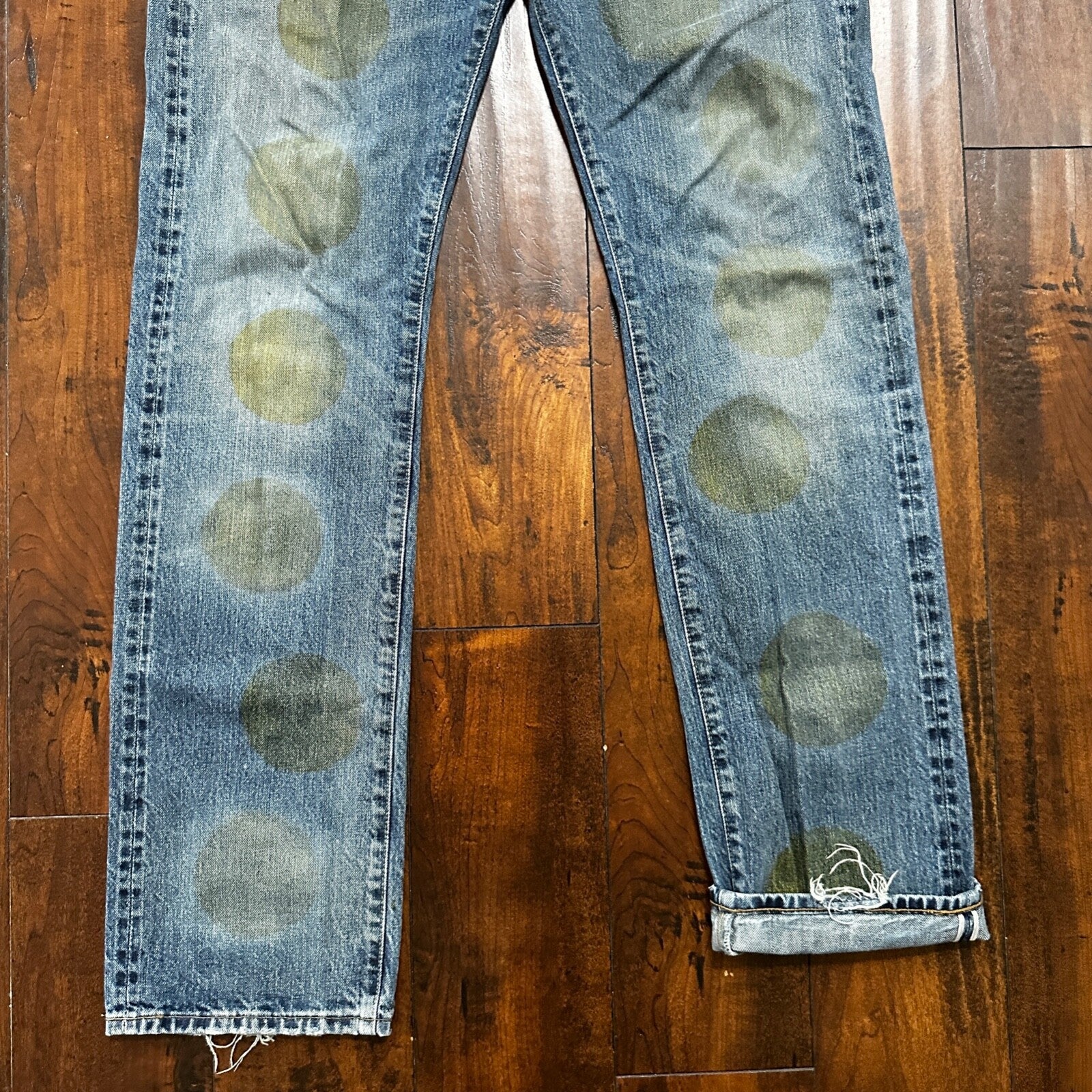 Levis LVC Big E VTG 90s Redline Selvedge Denim 505 Jeans USA Thrashed 36x34 501