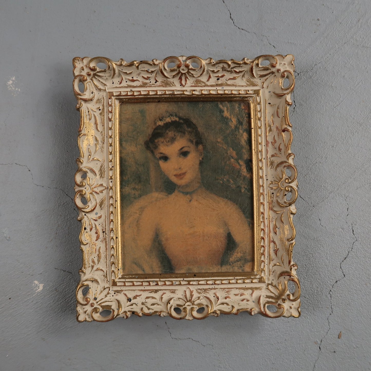 Vintage Garden Party Parisian Lady Print by Cydney Grossman 1950's Art Cute