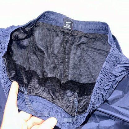 Nike VTG 90s Windbreaker Track Pants Ankle Zip Netted Blue 1990s Essential
