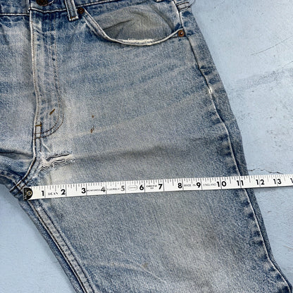 Levis 517 Vintage 80s USA Orange Tab Bootcut Flare Blue Worn Jeans Act 32x27