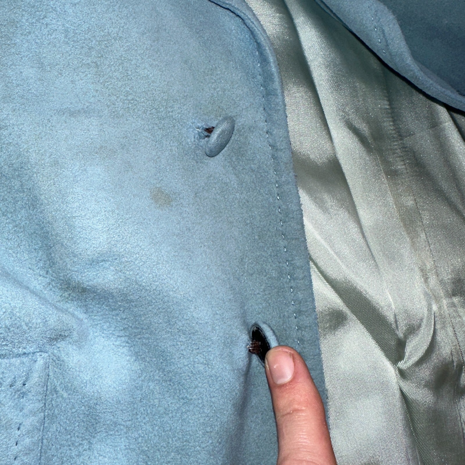 VTG Mens Suit 42 Jacket Sport Coat Rockabilly 60s 70s Suede Blue Disco Lebaron