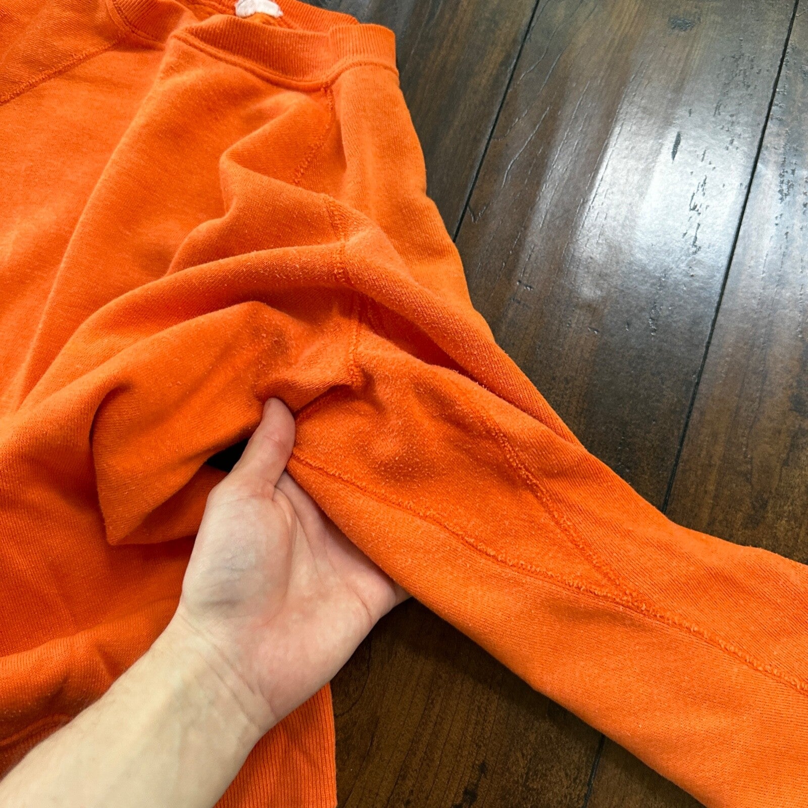 VTG 1960s Rockabilly Sweatshirt Sweater 60s 70s Blank Basic Afterhood USA Orange