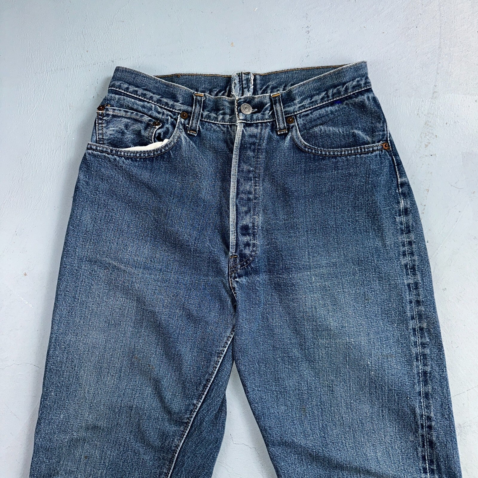 Levis 501 VTG 70s SS Redline Selvedge Jeans XX Med Wash 27x31 Tailored Altered