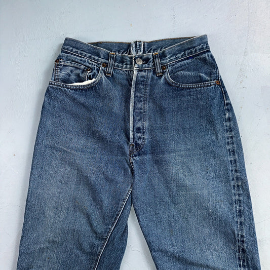 Levis 501 VTG 70s SS Redline Selvedge Jeans XX Med Wash 27x31 Tailored Altered