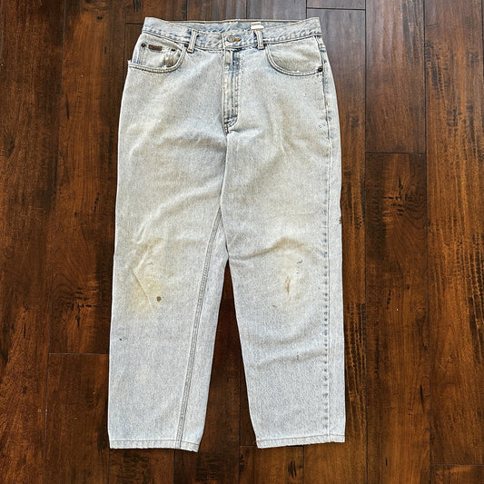 Vintage Calvin Klein Jeans Mens 34 Blue Stonewash 1990s USA 90s 31x27 Light