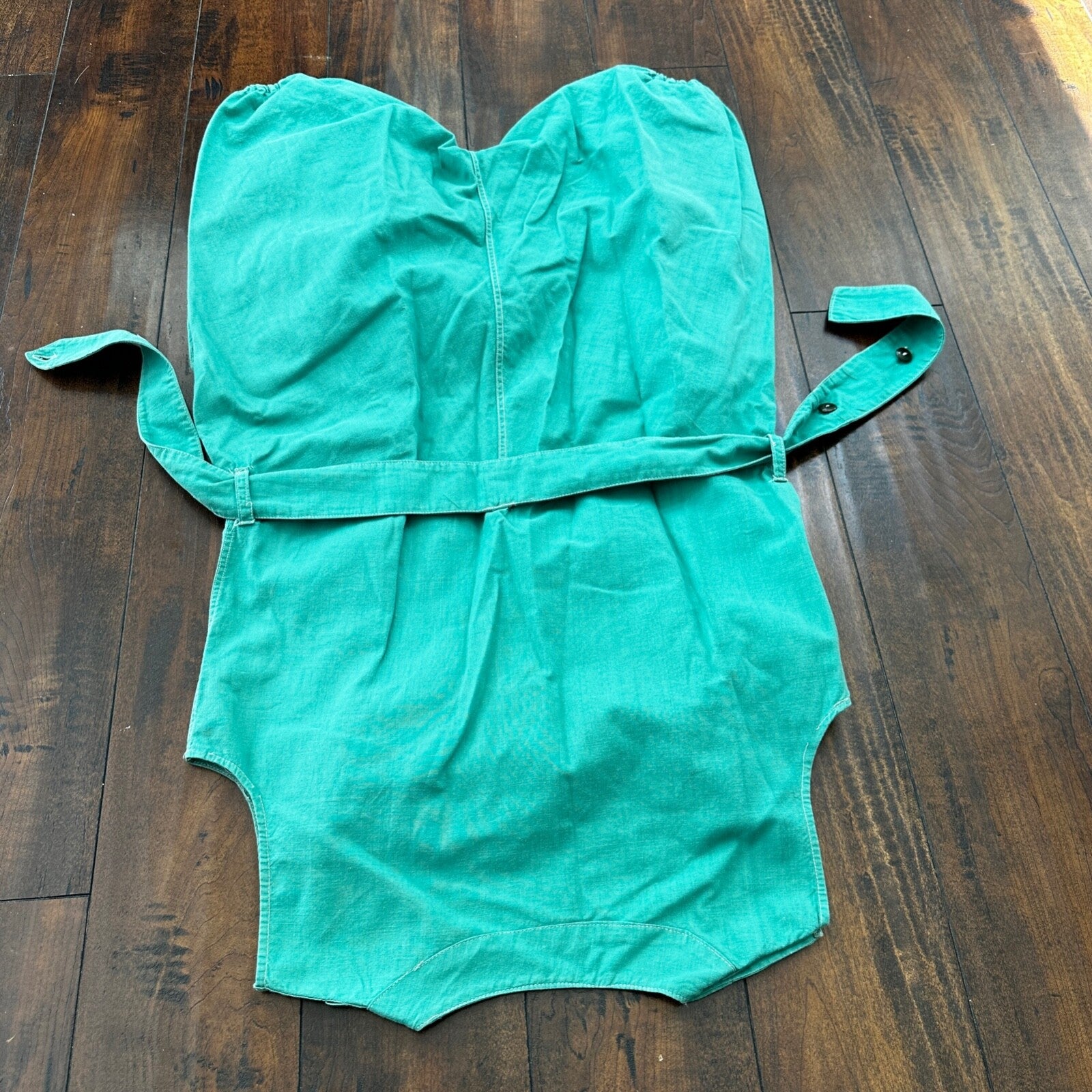 Vintage USA Rockabilly Womens Dress Skirt 60s 70s Green Cute Summer