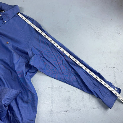 Ralph Lauren Shirt Mens 17.5 Long Sleeve Button Up Pony Yarmouth Cotton