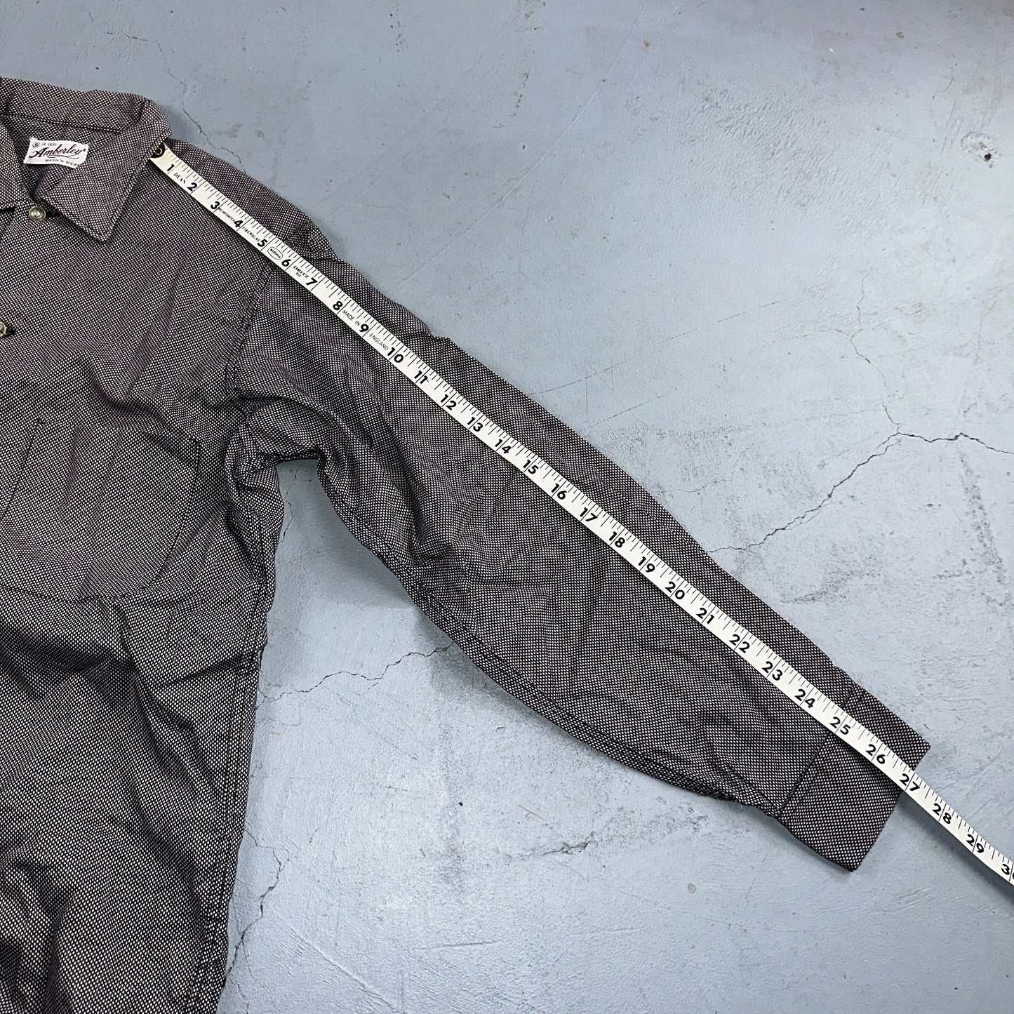 Vintage 40s Amberley Shirt Classic Rockabilly Artist Long Sleeve Modernist 14 S