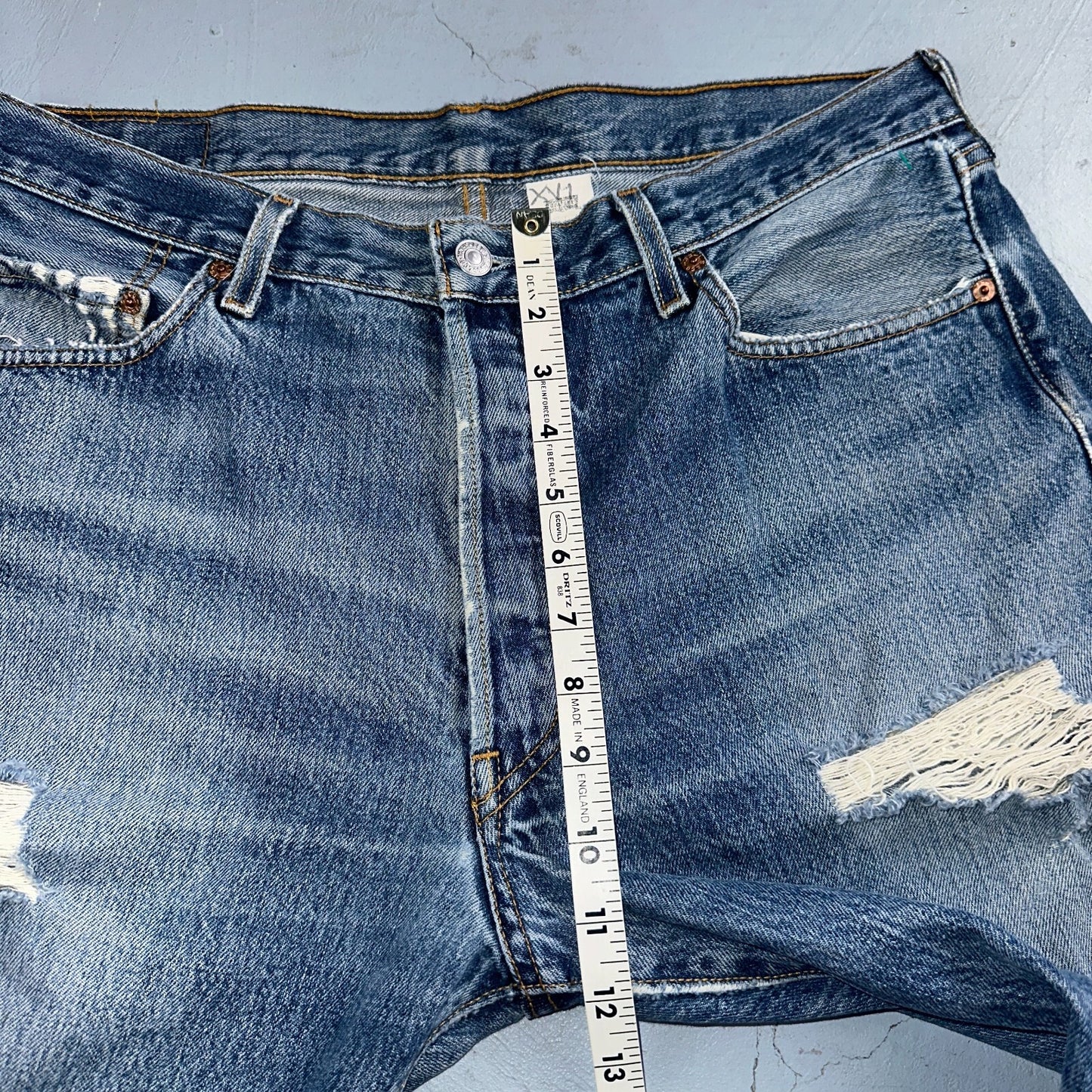 Levis 501 Vintage Y2K Mexico Straight Leg Jeans 36x29 90s Med Wash Act 35x28