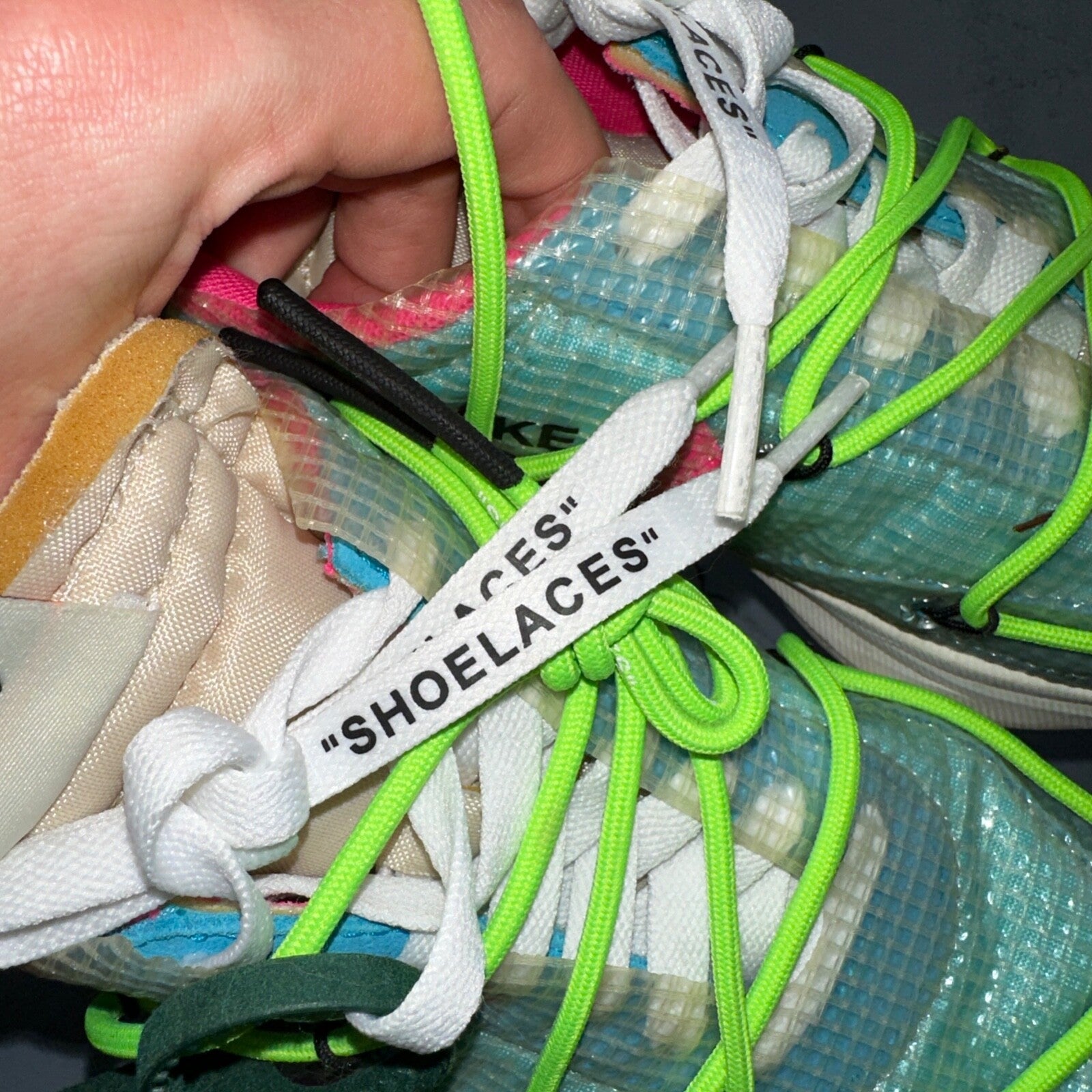 Nike Size 9W 7.5M Off White Virgil Abloh Vapor Street Polarized Blue CD8178-400