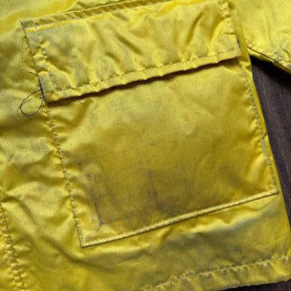 VTG Terrramar 1990s Diamond Jacket Mens Yellow XL Parka Rain Workwear