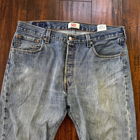 Levis 501 Vintage Y2K Straight Leg XX 2000s Jeans 36x32 Light Wash 36x30