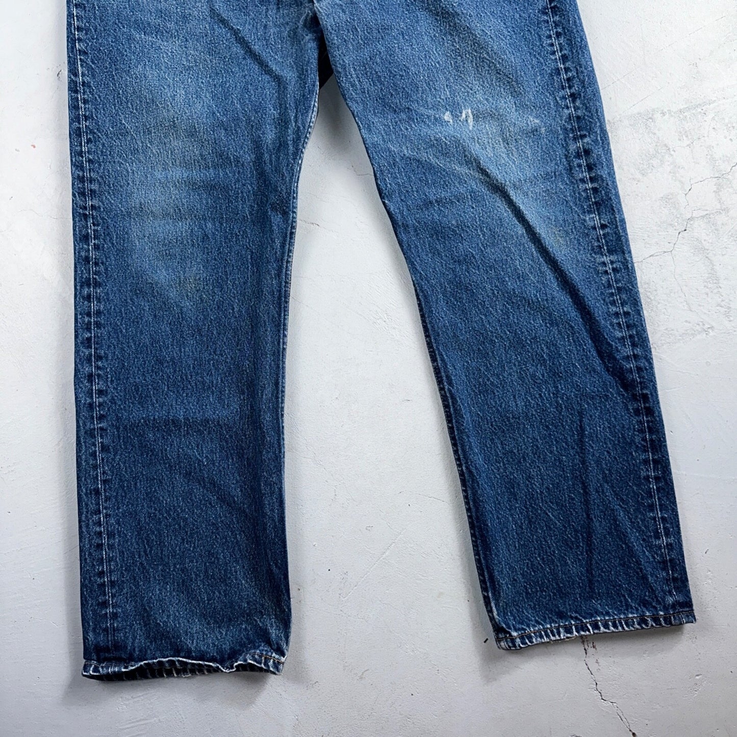 Levis 501 Vintage 90s USA XX Straight Leg Jeans Blue Med Wash 42x33 Act 37x29