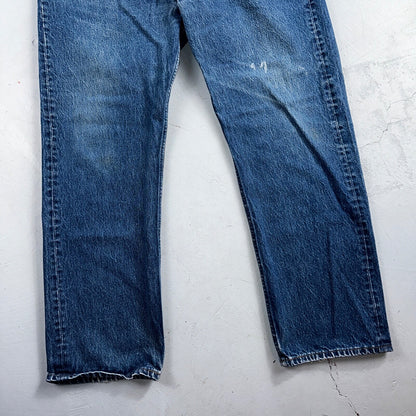 Levis 501 Vintage 90s USA XX Straight Leg Jeans Blue Med Wash 42x33 Act 37x29