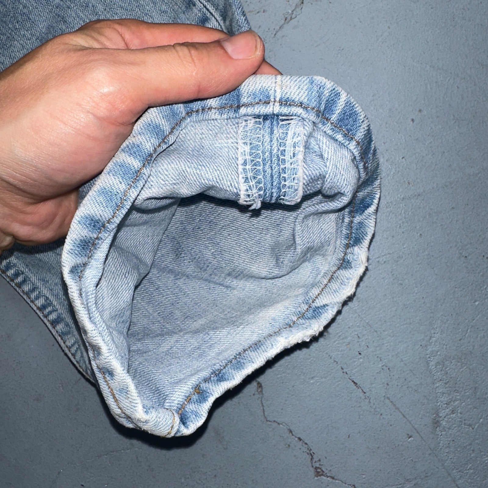 Levis 501 Vintage 90s Poland Straight Leg Jeans Blue Light Wash 36x32 Act 34x31