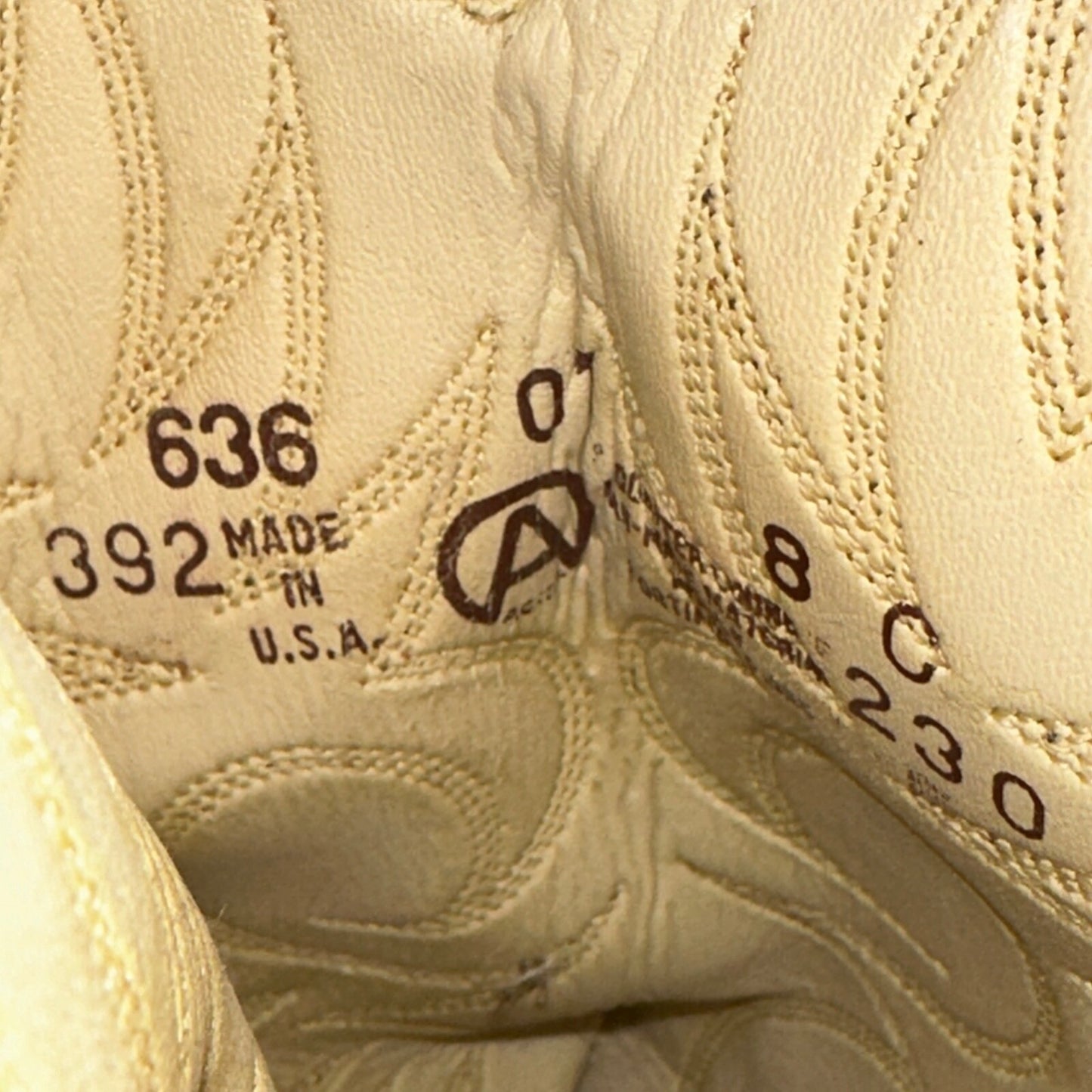 Acme Womens Vintage Brown Leather Western Stacked Heel Cowboy Boots Size 8C