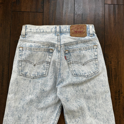 VTG 90s Levis 501 Button Fly 27x32 USA Tag Jeans Straight Wash Light X Act 25x30