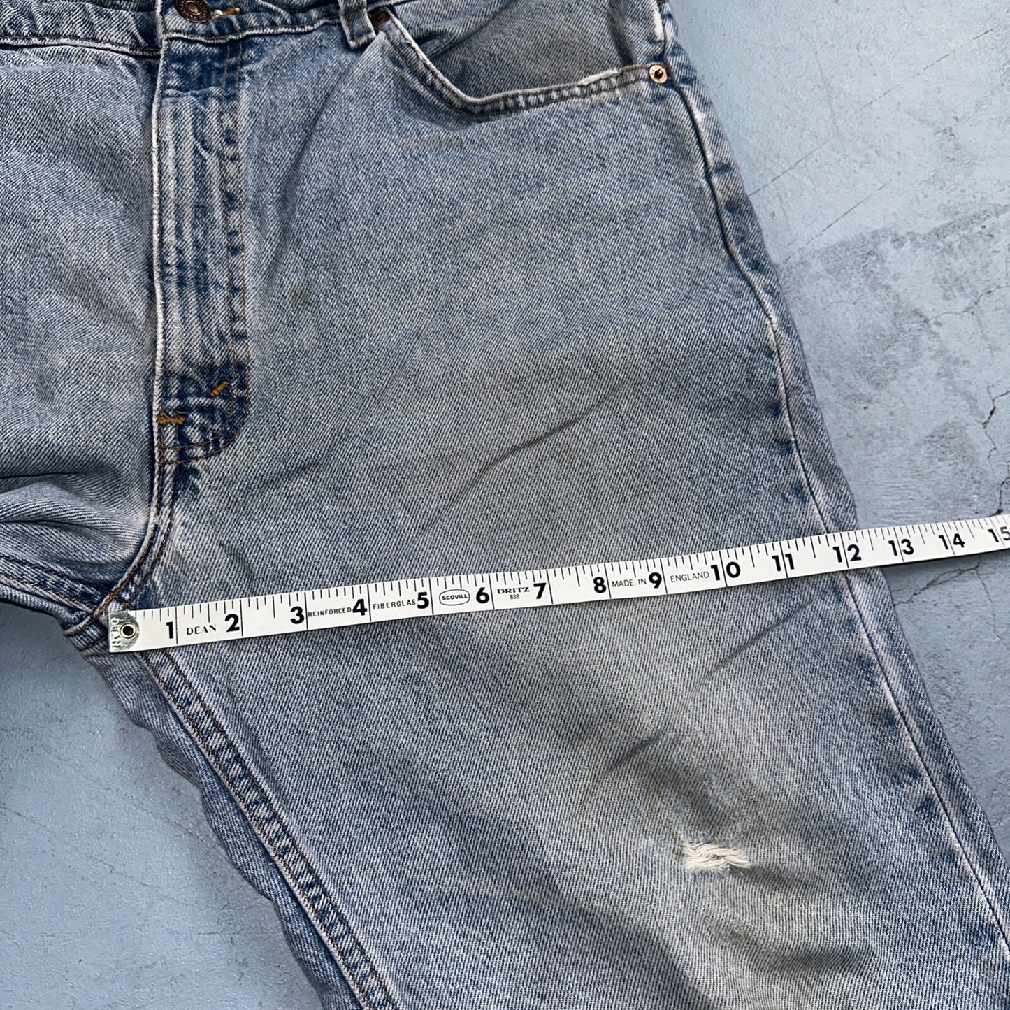 Levis 505 Vintage 90s Mexico Orange Tab Jeans 38x32 Blue Light Wash Act 36x30