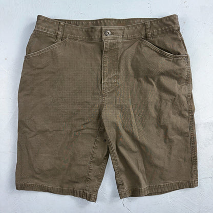 Prana Shorts Men 34 Brown Brown Organic Cotton Stretch Lightweight Casual 9"