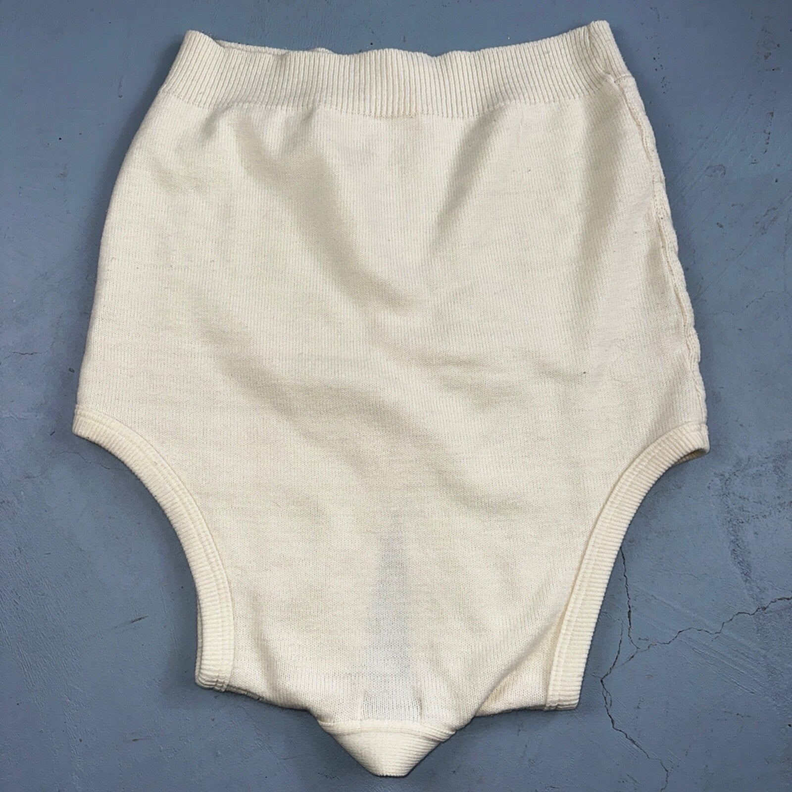 Vintage 70s Heritage Sweater Vest L Mens USA Crewneck Cream Cable Knit Fisherman