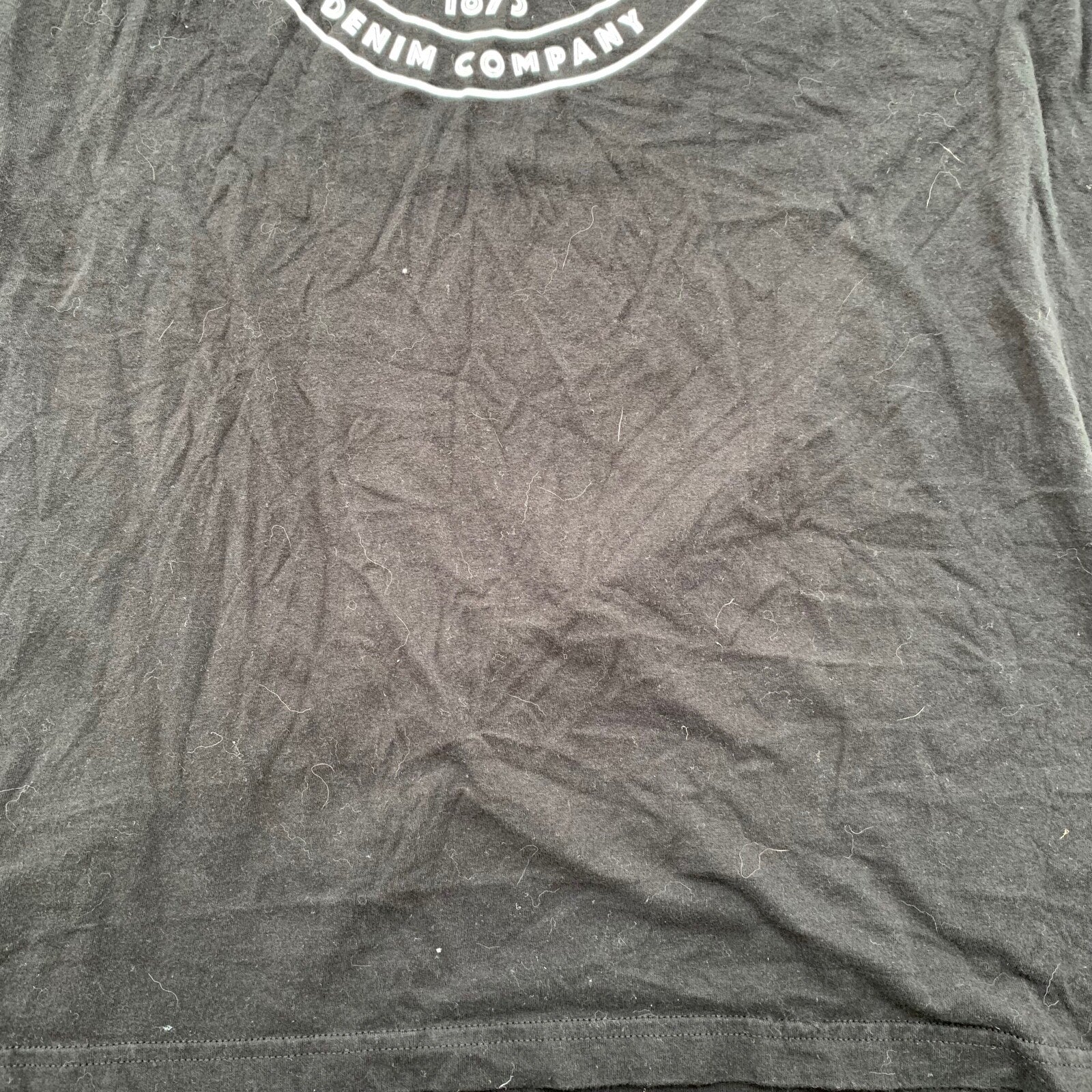 Levis Black LVC Style Vintage T Shirt Y2K Basic Logo Jeans Tee Support Music 