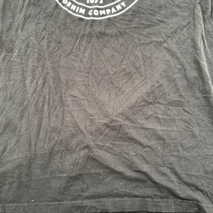 Levis Black LVC Style Vintage T Shirt Y2K Basic Logo Jeans Tee Support Music 