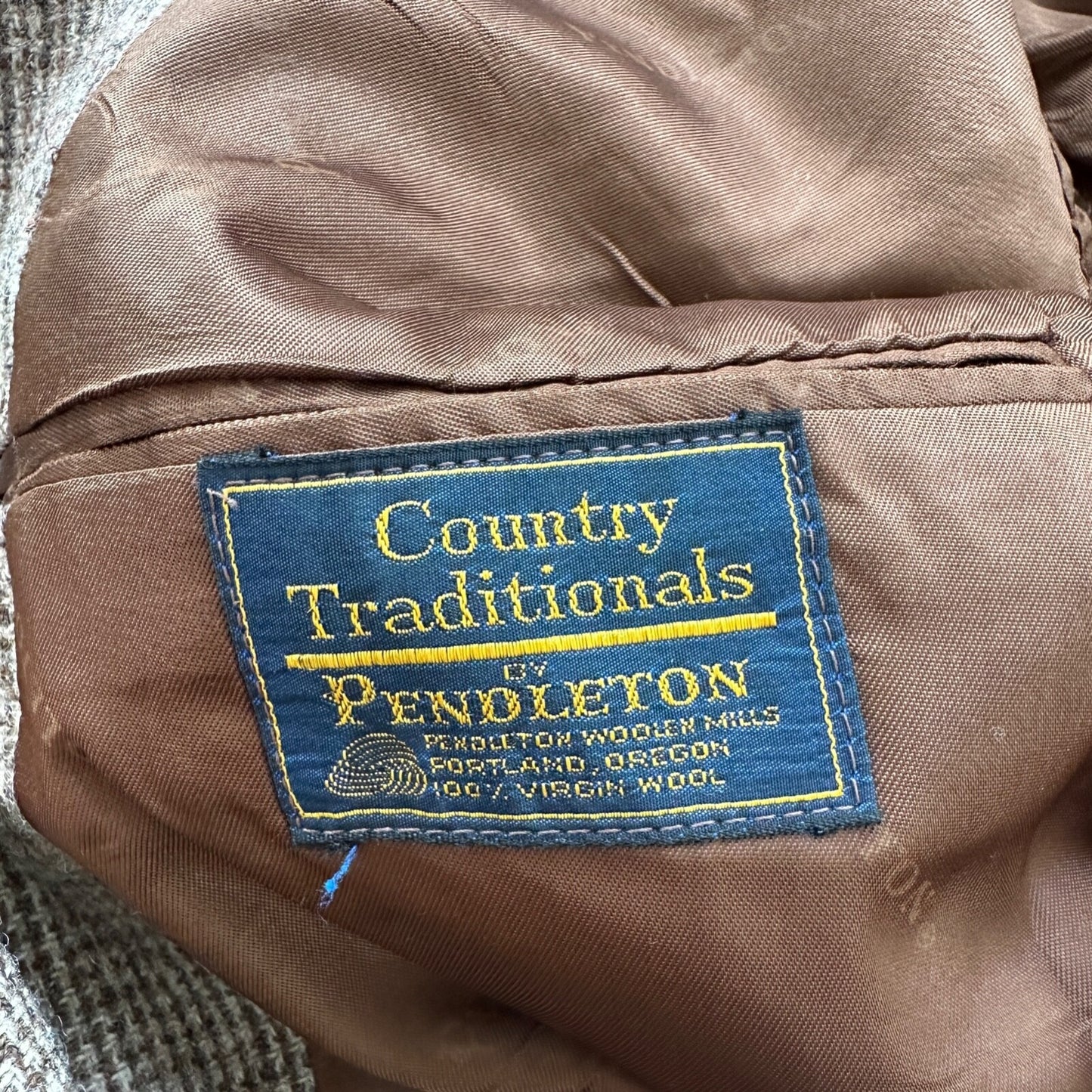 VTG 70s Pendelton Country Traditionals Plaid Single Breasted Blazer Mens Size 38