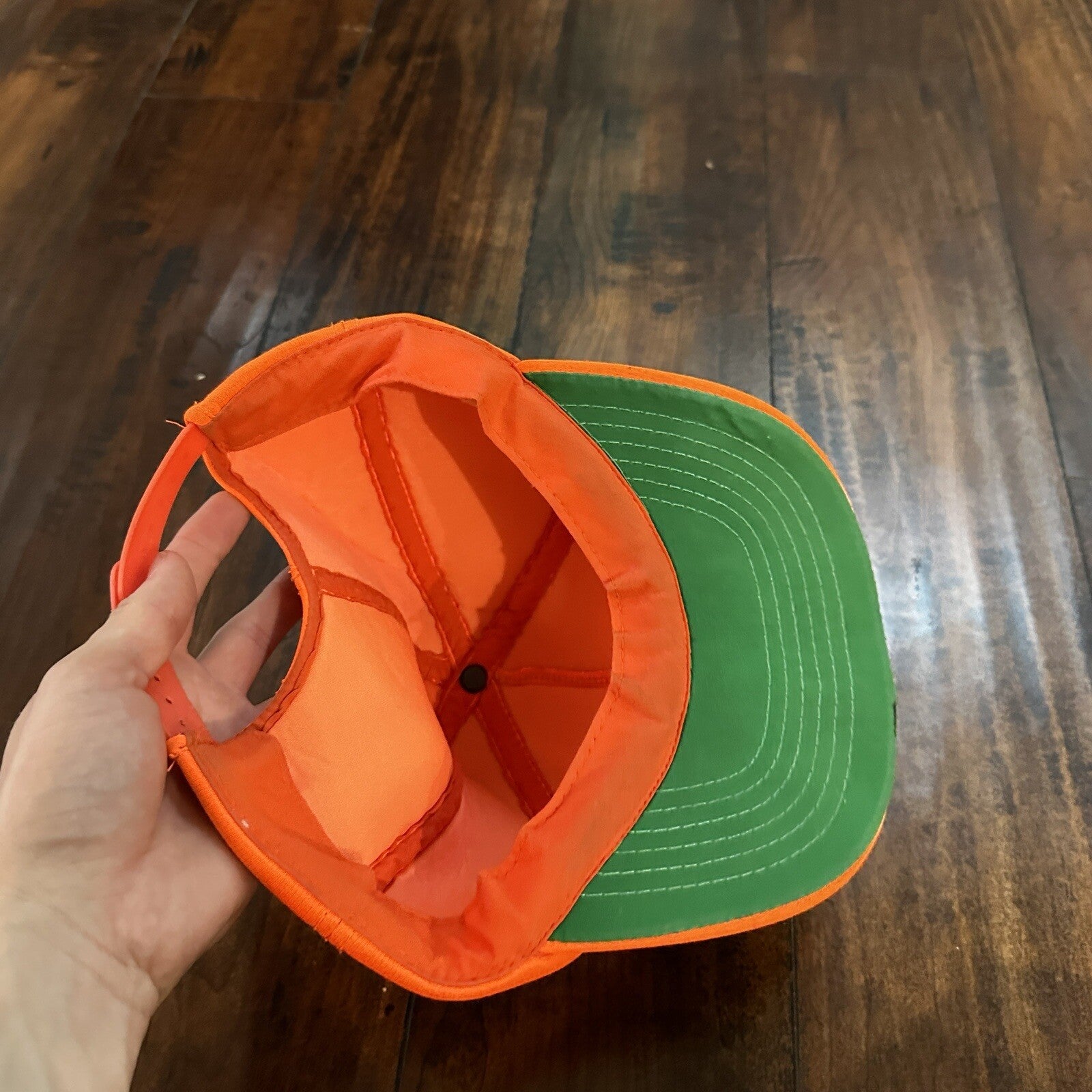 Fishing Funny Orange Vintage Hat Cap Snapback 80s Hunting Basic Simple