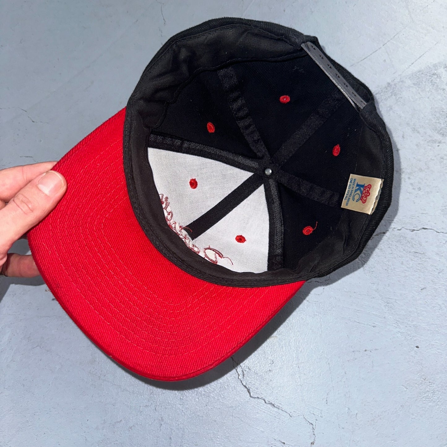 Davison Auto Parts Vintage Trucker Hat Baseball Black Red Basic 90s Harley