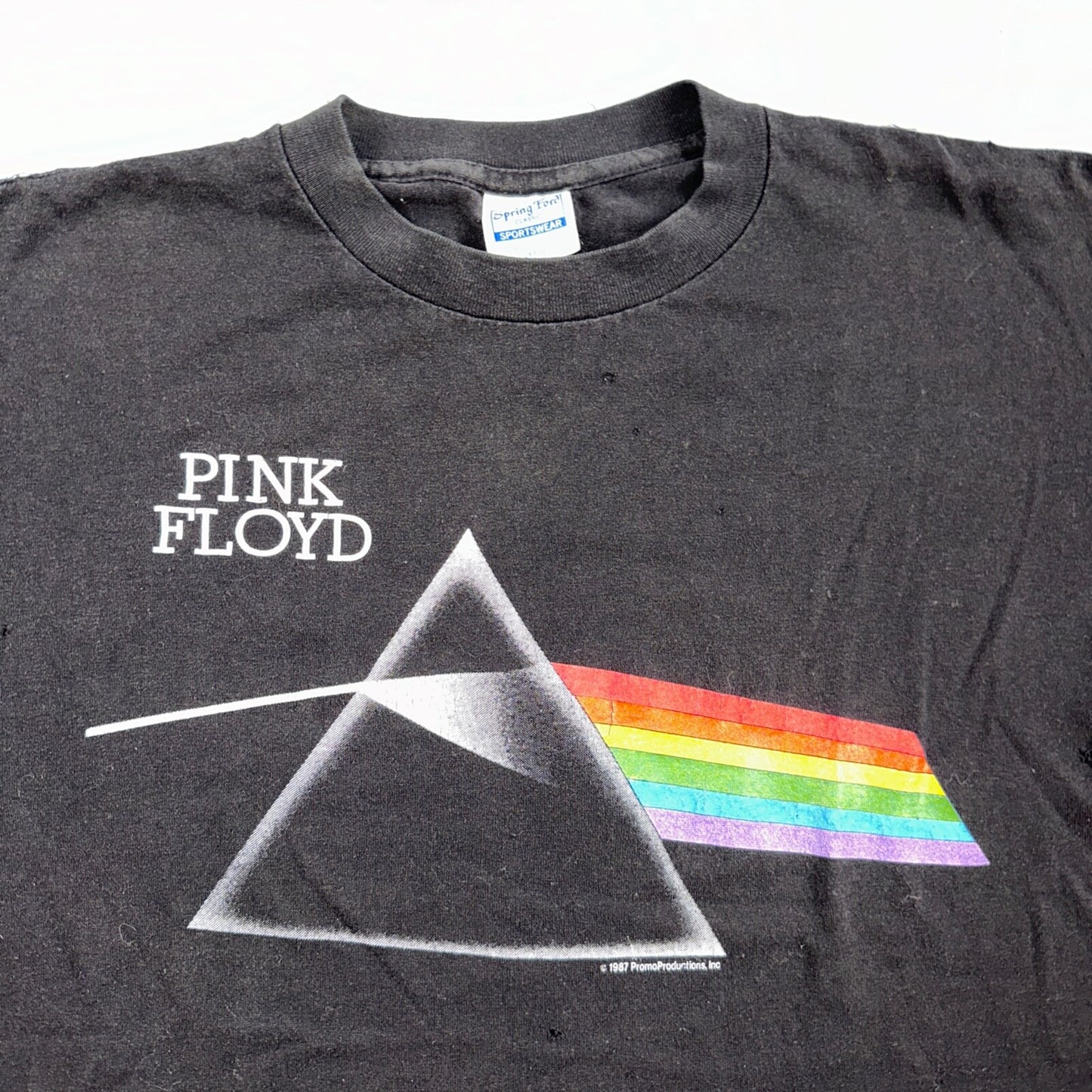 Vintage 1987 Pink Floyd Dark Side of the Moon USA T-Shirt Large Boxy 80s Rock