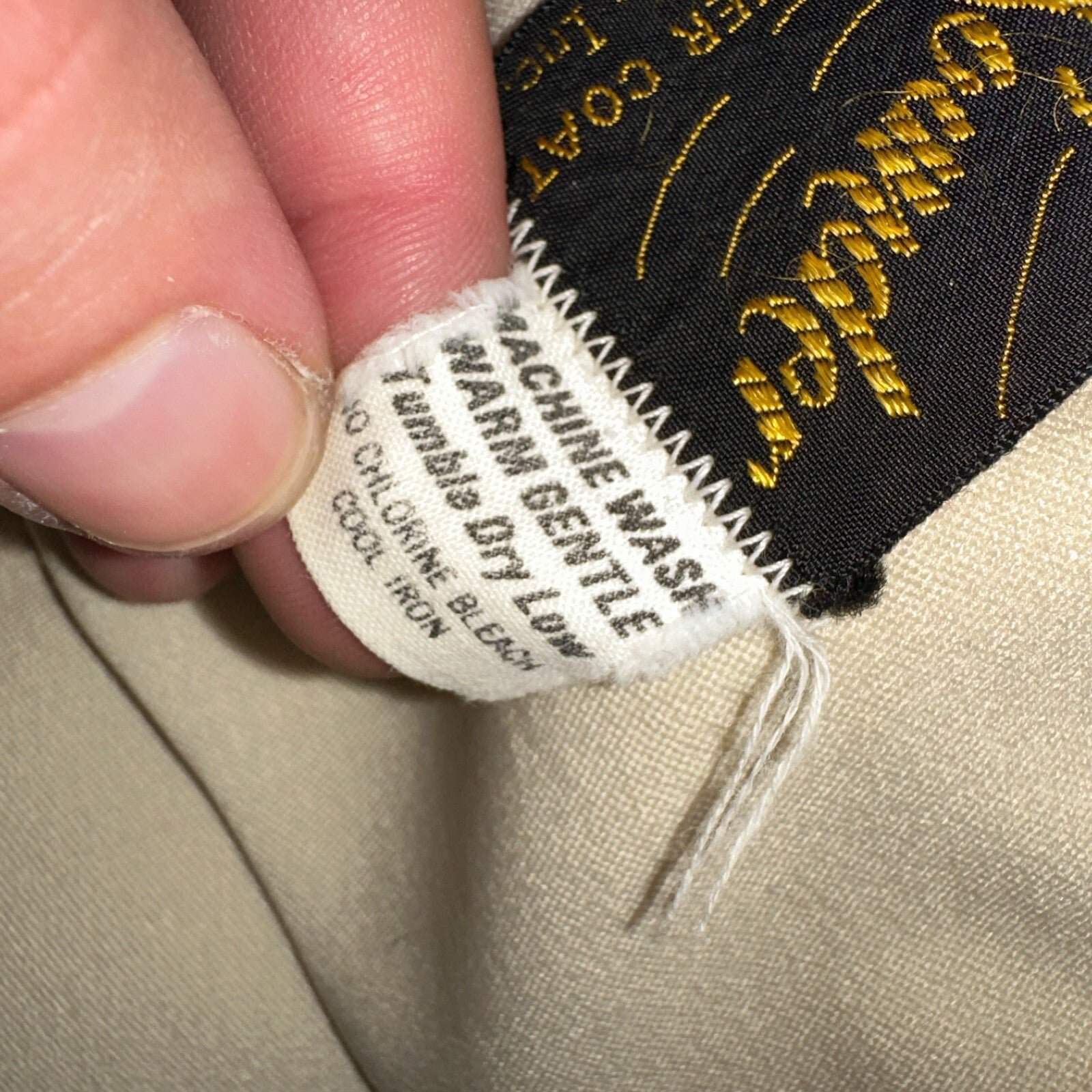 Puget Sounder Beige Canvas Belted Trench Coat Rockabilly 1960s 60s Womens