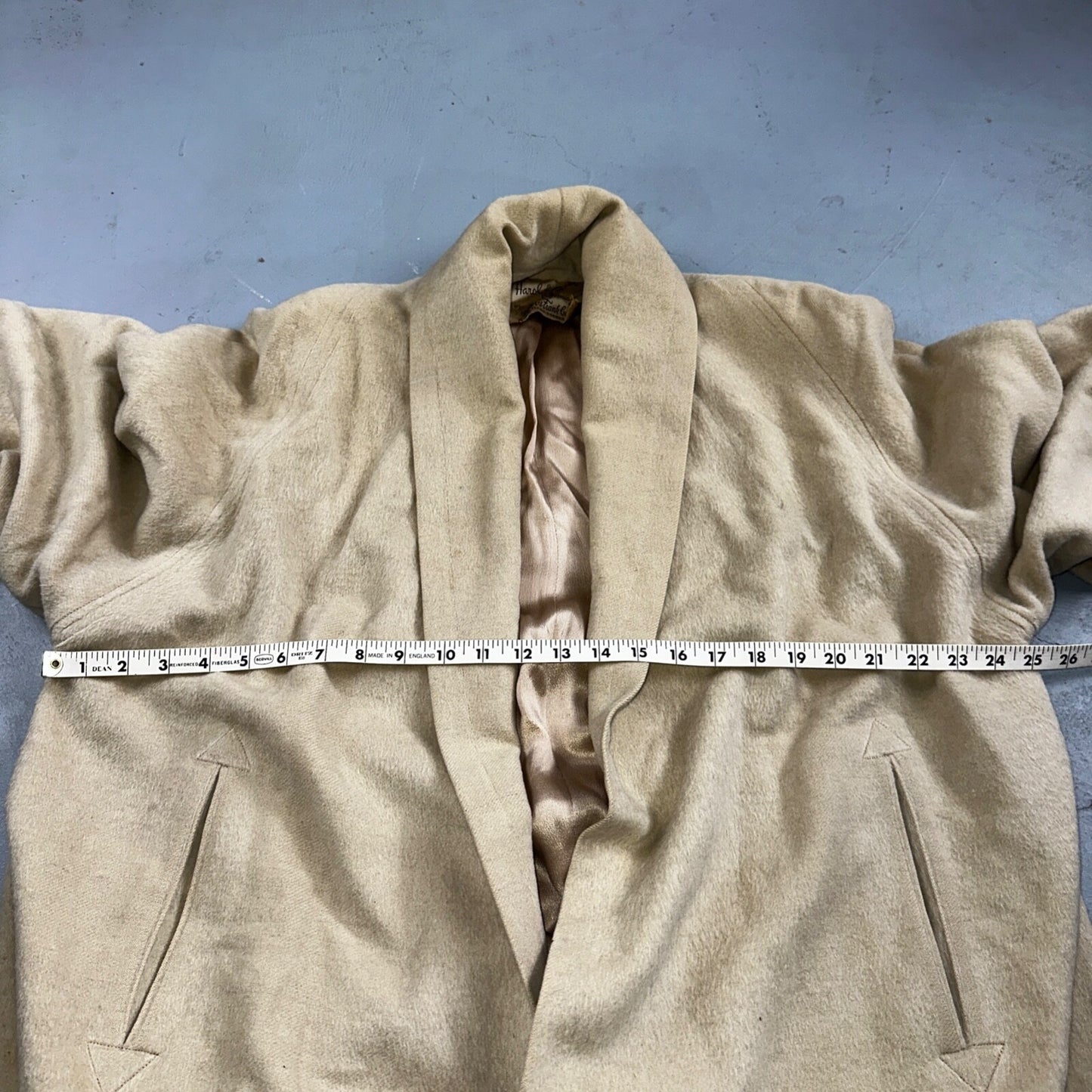 VTG 60s Forstman Beige Penny Lane Pure Wool Harol Crest California Rockabilly