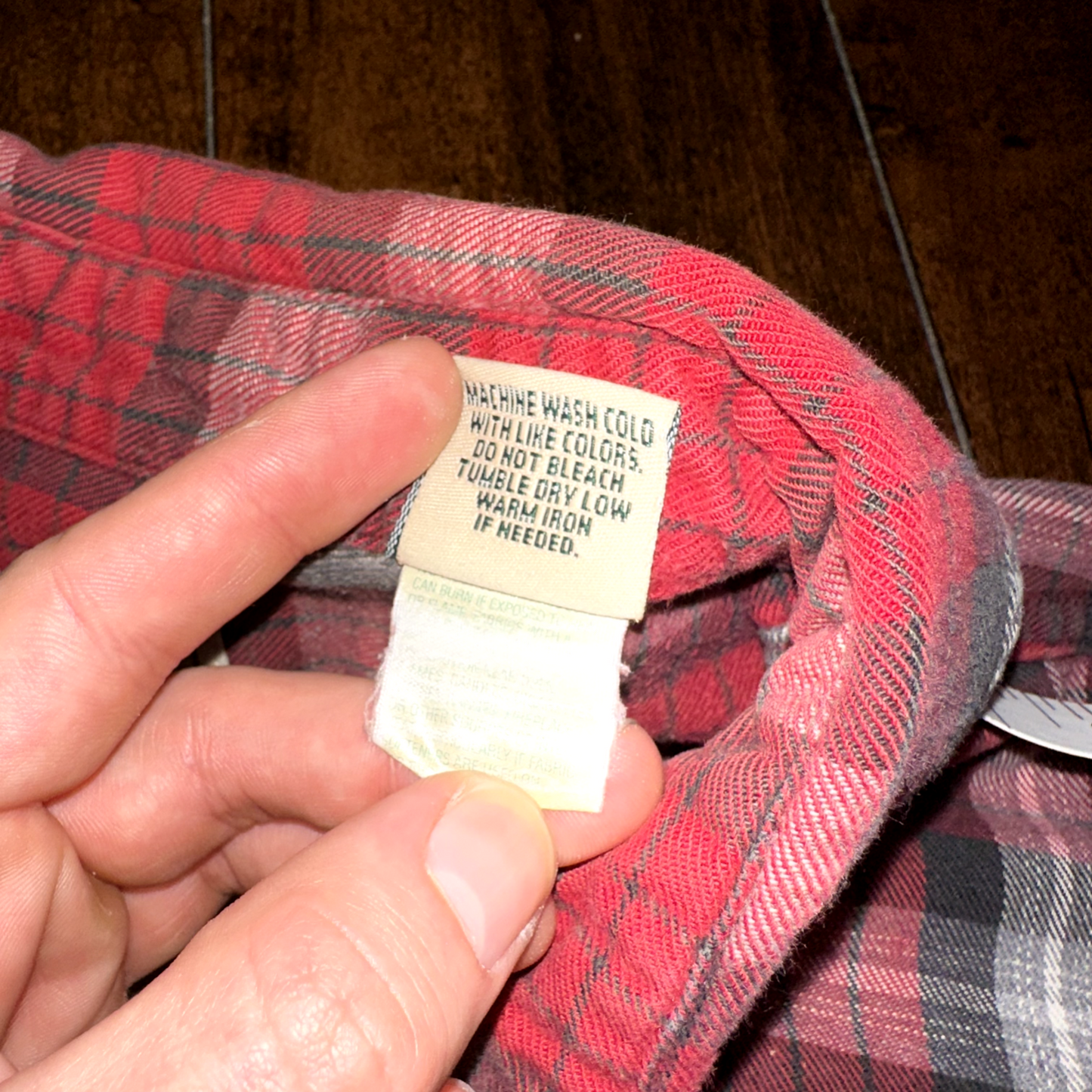 LL Bean Shirt Jacket Mens Medium Red Flannel Chore Barn Button Down Fall Basic