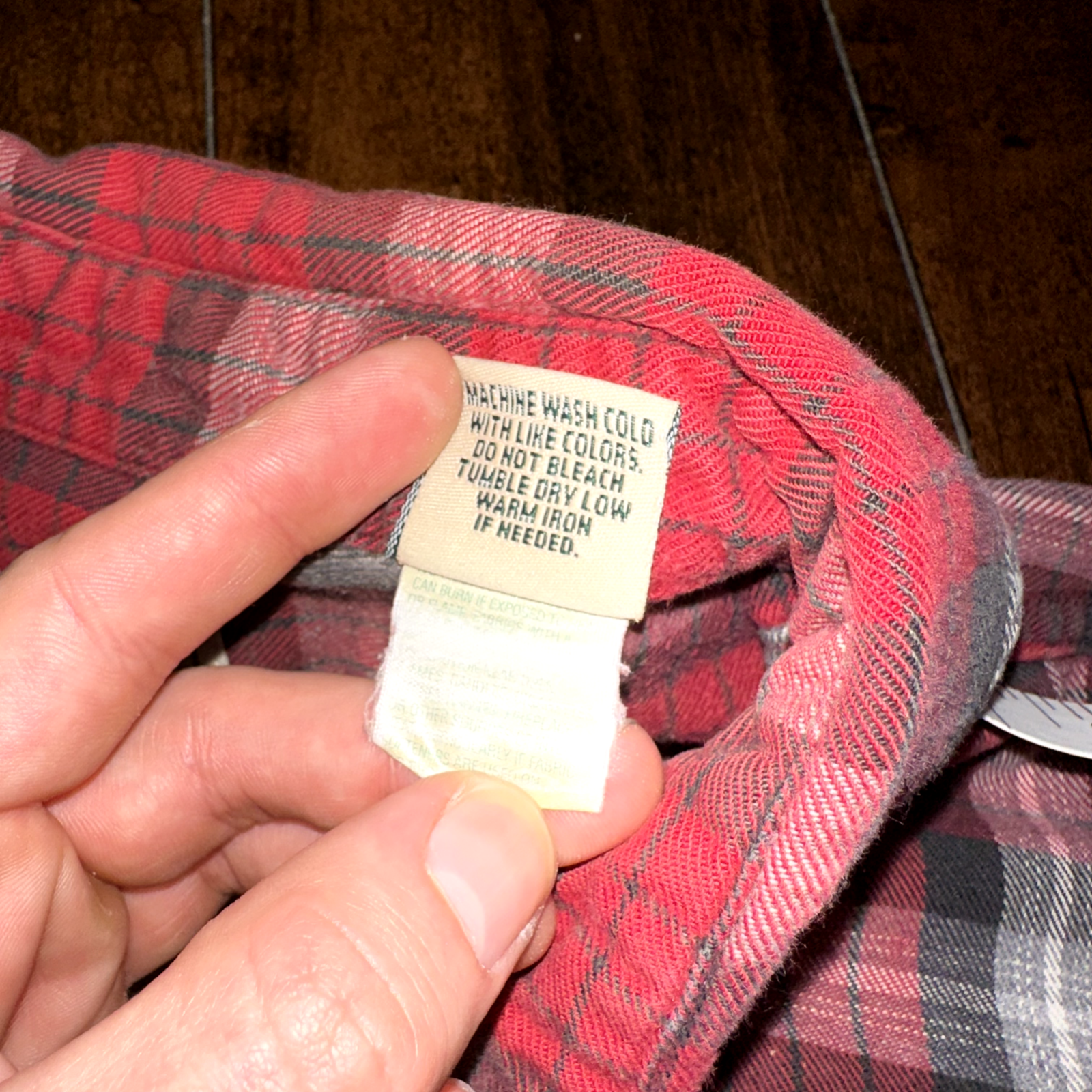 LL Bean Shirt Jacket Mens Medium Red Flannel Chore Barn Button Down Fall Basic