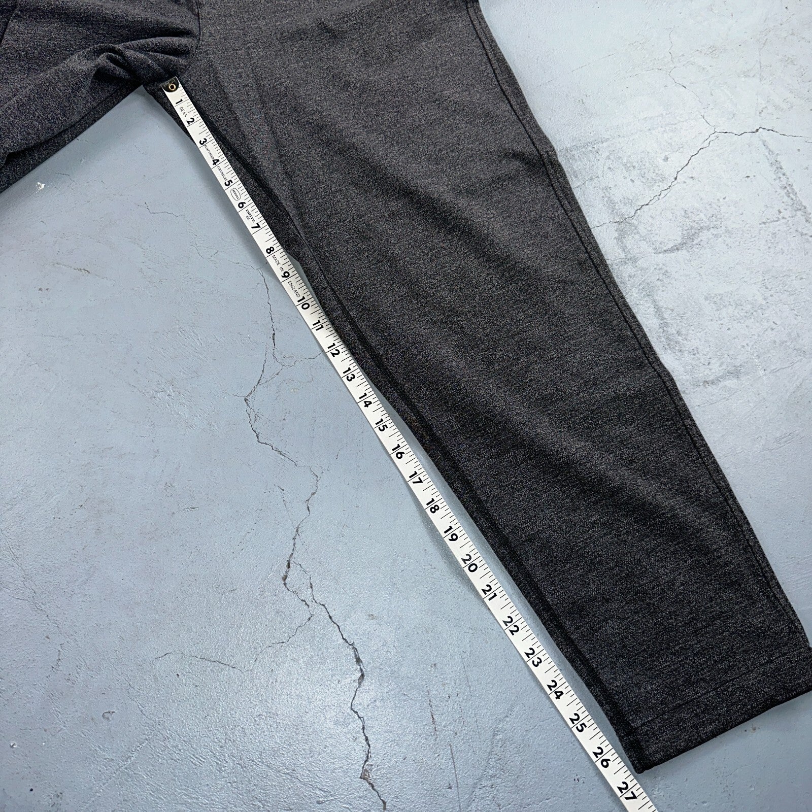 Lululemon Size 10 Grey Marle Ponte High Waist Fly Slim Fit Dress Pants Casual