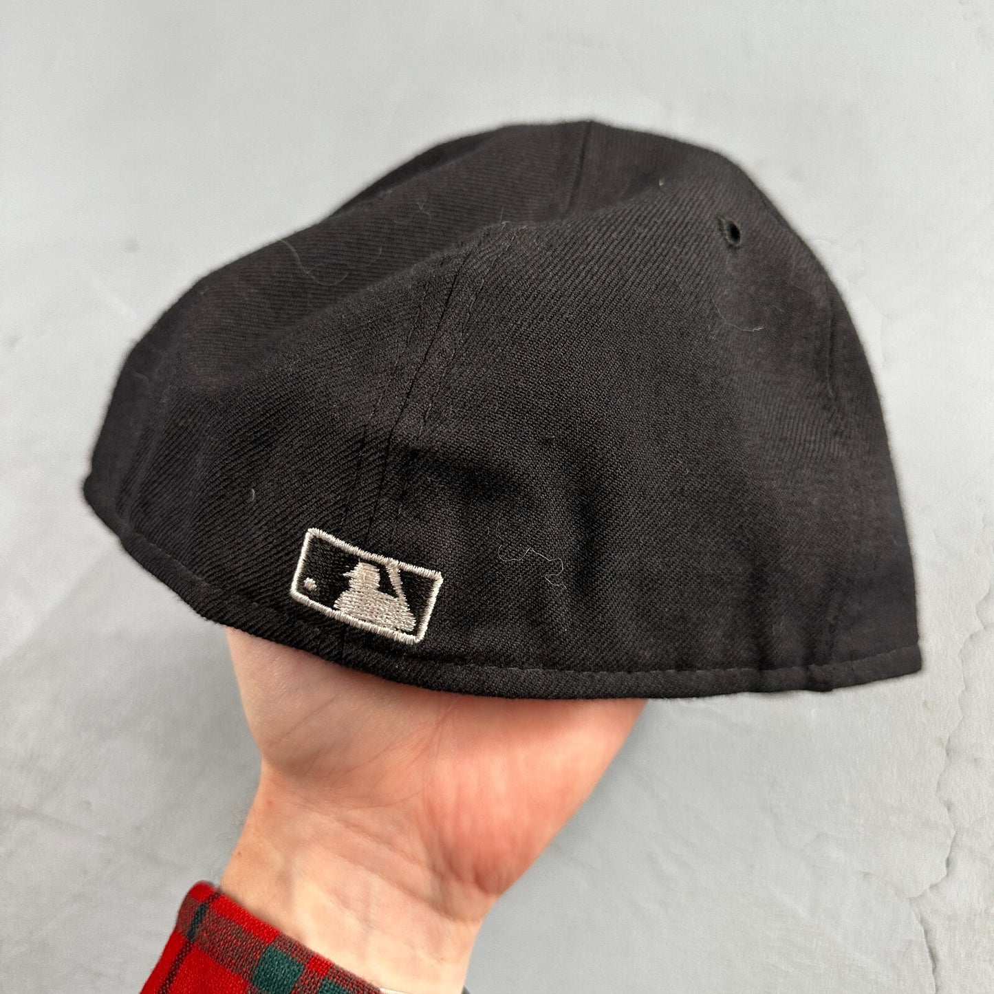 Vintage New Era Major League Baseball Wool MLB Umpire Hat Cap Mens 7 3/8 USA