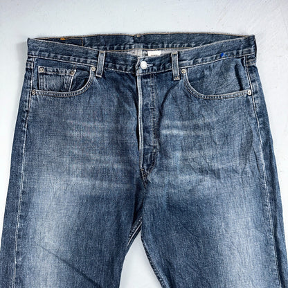 Levis 501 Vintage Y2K 90s XX Straight Leg Jeans Blue Med Wash 38x34 Act 39x34