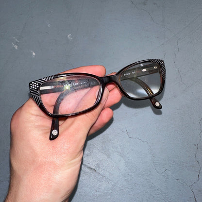 Versace MOD. 3150-B GB1 Square Brown Crystals Eyeglasses Optical Frame 51*16*135