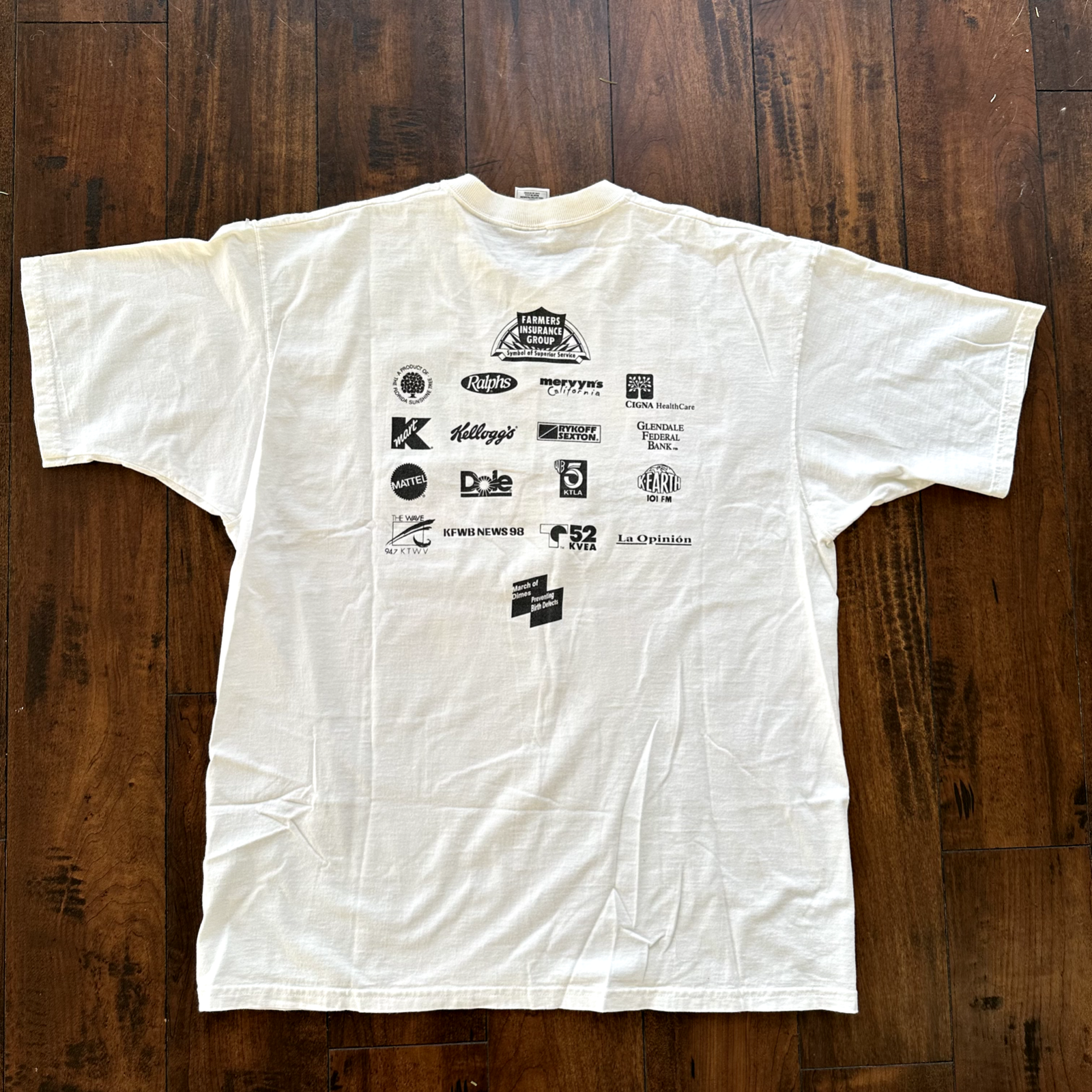 March of Dimes Vintage T Shirt Y2K Love Keith Haring Art Earth Music Band USA