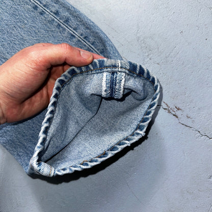 Levis 501 Vintage 90s USA XX Straight Leg Jeans Blue Light Wash 33x34 Act 31x33